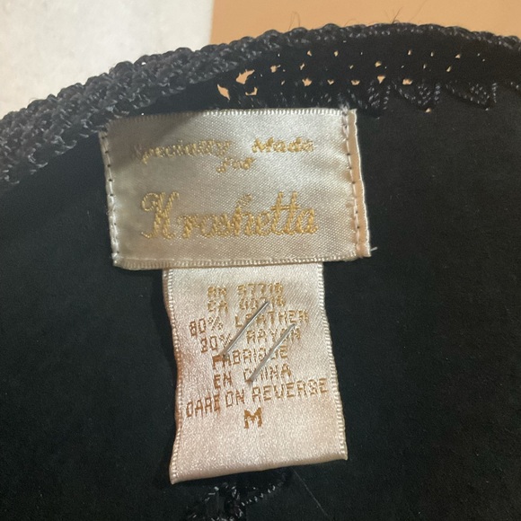 “Kroshetta” Vintage Crochet/ Lace Black Suede Vest. - Picture 11 of 11